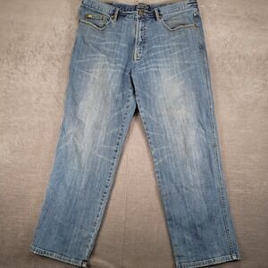 Nat Nast Y2K Denim Jeans Light Wash Straight Leg Cotton Blend‎ Mens Size 38x30
